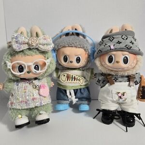 14pc Labubu Fashion Outfits & Clothes - 3 complete outfits - Dolls not included